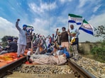 Farmers raised slogans against the Centre for not accepting their demands.&nbsp;(PTI)