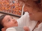 Sonu Nigam singing Sa Re Ga Ma Pa to his 'youngest family member'.  
