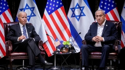 US President Joe Biden slammed the Israeli PM Benjamin Netanyahu's approach of handling the Gaza crisis. (via REUTERS)