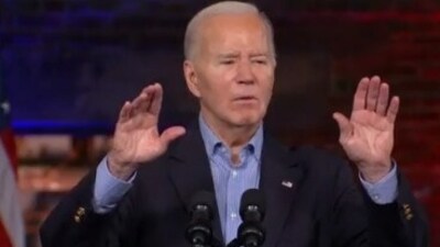 A pro-Palestine protestor interrupted US President Joe Biden's Georgia address on Saturday. (X@@RealBrittain) A pro-Palestine protestor interrupted US President Joe Biden's Georgia address on Saturday. (X@@RealBrittain)