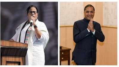 West Bengal chief minister Mamata Banerjee and former election commissioner Arun Goel. (PTI/ANI) West Bengal chief minister Mamata Banerjee and former election commissioner Arun Goel. (PTI/ANI)