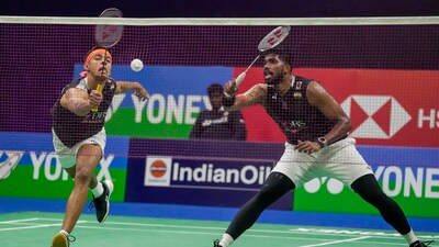 India's Chirag Shetty and Satwiksairaj Rankireddy in action (PTI)
