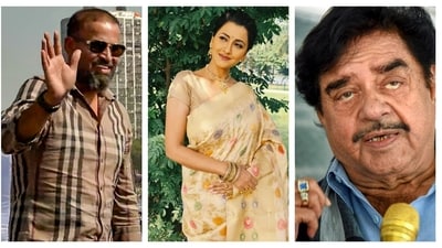 TMC candidates Yusuf Pathan, Rachana Banerjee and Shatrughan Sinha. (Instagram/PTI) TMC candidates Yusuf Pathan, Rachana Banerjee and Shatrughan Sinha. (Instagram/PTI)