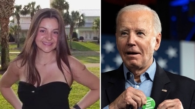Laken Riley’s mom has slammed Joe Biden for calling her daughter Lincoln Riley (GoFundMe, AP Photo/Manuel Balce Ceneta) Laken Riley’s mom has slammed Joe Biden for calling her daughter Lincoln Riley (GoFundMe, AP Photo/Manuel Balce Ceneta)