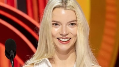 Queen's Gambit star Anya Taylor Joy smiles as she rehearses her part as a presenter. She was seen in a special role in Dune Part Two most recently. Queen's Gambit star Anya Taylor Joy smiles as she rehearses her part as a presenter. She was seen in a special role in Dune Part Two most recently.