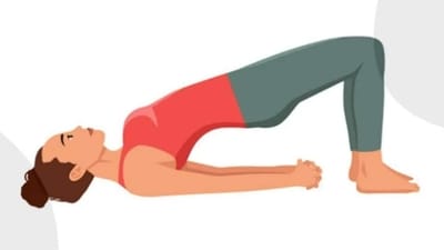 2. Bridge Pose (Setu Bandhasana): Bridge pose strengthens the pelvic floor muscles, which are essential for bladder control. Lie on your back with your knees bent and feet hip-width apart. Press into your feet as you lift your hips toward the ceiling. Keep your knees aligned with your ankles and engage your glutes and pelvic floor muscles. Hold for a few breaths, then slowly lower back down. Repeat several times. (File Photo) 2. Bridge Pose (Setu Bandhasana): Bridge pose strengthens the pelvic floor muscles, which are essential for bladder control. Lie on your back with your knees bent and feet hip-width apart. Press into your feet as you lift your hips toward the ceiling. Keep your knees aligned with your ankles and engage your glutes and pelvic floor muscles. Hold for a few breaths, then slowly lower back down. Repeat several times. (File Photo)