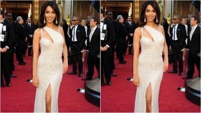 Mallika Sherawat attended the 2011 Oscar Awards. The actress chose a glittering white dress with a thigh high slit. Mallika makes a fashion statement in a glittering gown with a sweetheart neckline and bodycon fit. The actress completed her look with long earrings. (Instagram) Mallika Sherawat attended the 2011 Oscar Awards. The actress chose a glittering white dress with a thigh high slit. Mallika makes a fashion statement in a glittering gown with a sweetheart neckline and bodycon fit. The actress completed her look with long earrings. (Instagram)