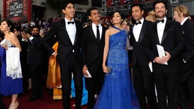 Freida Pinto received worldwide acclaim for her debut film and stunned fashionistas with her beautiful royal blue gown. She donned a sheer one-shoulder gown with ruffles and appliqué work. She accessorised with stunning blue diamond earrings. She wore her hair in a messy bun. Have a look at this photo of Freida with Dev Patel, Anil Kapoor and Irrfan Khan from the 2009 Academy Awards. (Instagram) Freida Pinto received worldwide acclaim for her debut film and stunned fashionistas with her beautiful royal blue gown. She donned a sheer one-shoulder gown with ruffles and appliqué work. She accessorised with stunning blue diamond earrings. She wore her hair in a messy bun. Have a look at this photo of Freida with Dev Patel, Anil Kapoor and Irrfan Khan from the 2009 Academy Awards. (Instagram)