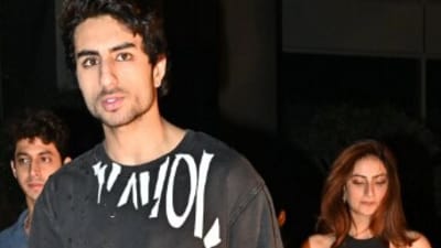 Ibrahim Ali Khan and Palak Tiwari on Saturday night. Ibrahim Ali Khan and Palak Tiwari on Saturday night.