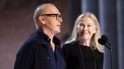 Michael Keaton and Katherine O'Hara will present an award together. Michael Keaton returned as Batman in last year's The Flash. Michael Keaton and Katherine O'Hara will present an award together. Michael Keaton returned as Batman in last year's The Flash. 