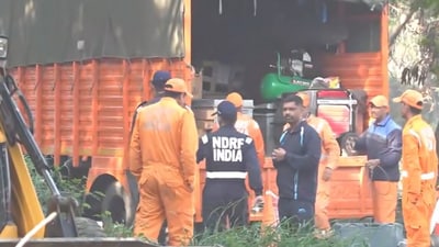 NDRF personnel present at the site where the incident took place. (PTI) NDRF personnel present at the site where the incident took place. (PTI)