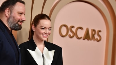 Emma Stone (R) and Greek director Yorgos Lanthimos attend the Oscar Nominees Luncheon at the Beverly Hilton in Beverly Hills, California, on February 12, 2024. (AFP) Emma Stone (R) and Greek director Yorgos Lanthimos attend the Oscar Nominees Luncheon at the Beverly Hilton in Beverly Hills, California, on February 12, 2024. (AFP)