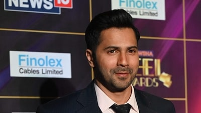 Bollywood actor Varun Dhawan attends the News18 - Showsha Reel Awards 2024 in Mumbai. (AFP) Bollywood actor Varun Dhawan attends the News18 - Showsha Reel Awards 2024 in Mumbai. (AFP)