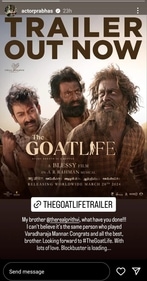 Prabhas via his Instagram Stories.