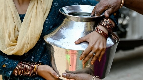 Officials have reported a 250 million litres per day (MLD) deficit, primarily attributed to insufficient rainfall, declining underground water levels, and overexploitation of groundwater.&nbsp;(AFP)