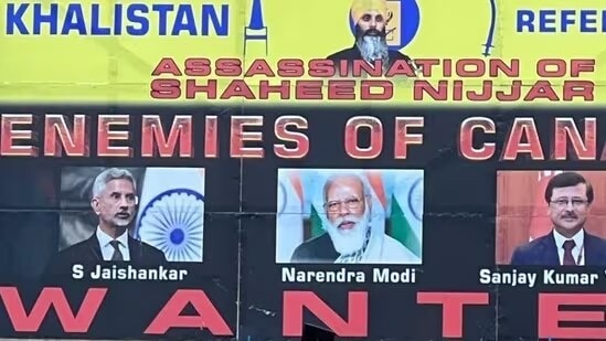 Poster at Surrey Gurudwara where terrorist Nijjar was the president.