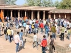 Bhojshala is a protected 11th-century monument. (HT PHOTO)