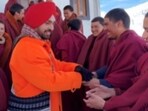 Diljit Dosanjh shared a glimpse of his visit to the monastery Diljit Dosanjh shared a glimpse of his visit to the monastery