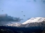 This picture taken from a position in northern Israel shows Israel's Iron Dome missile defence system intercepting rockets fired from south Lebanon This picture taken from a position in northern Israel shows Israel's Iron Dome missile defence system intercepting rockets fired from south Lebanon