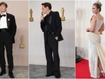 Oppenheimer wins big at Oscars 2024: Oscars winners Cillian Murphy and Robert Downey Jr and nominee Emily Blunt pose at the awards. Oppenheimer wins big at Oscars 2024: Oscars winners Cillian Murphy and Robert Downey Jr and nominee Emily Blunt pose at the awards.