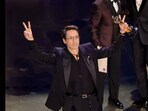Robert Downey Jr accepts his first-ever Oscar award. Robert Downey Jr accepts his first-ever Oscar award.