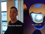 The robot delivering the food to the man received mix reactions from people on social media. The robot delivering the food to the man received mix reactions from people on social media.