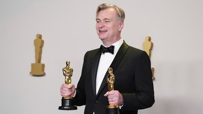 Christopher Nolan took home the trophy for Best Picture for Oppenheimer. (AP) Christopher Nolan took home the trophy for Best Picture for Oppenheimer. (AP)