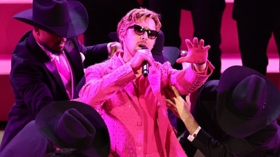 Ryan Gosling delighted the audience with a performance of "I'm Just Ken" at the 96th Academy Awards.&nbsp; (REUTERS)