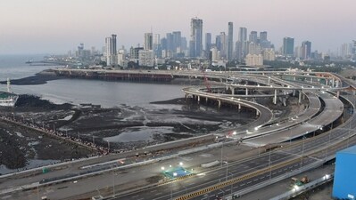 Mumbai coastal road: A view of Mumbai Coastal Road project in Mumbai.