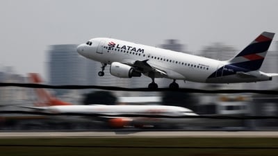 A LATAM Airlines Brasil Airbus A319-100 plane (REUTERS)