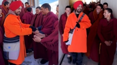 Diljit Dosanjh shared a glimpse of his visit to the monastery Diljit Dosanjh shared a glimpse of his visit to the monastery