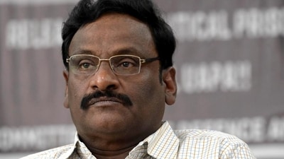 Former Delhi University professor GN Saibaba. (HT PHOTO) Former Delhi University professor GN Saibaba. (HT PHOTO)