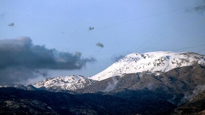 This picture taken from a position in northern Israel shows Israel's Iron Dome missile defence system intercepting rockets fired from south Lebanon (AFP) This picture taken from a position in northern Israel shows Israel's Iron Dome missile defence system intercepting rockets fired from south Lebanon (AFP)