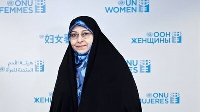 Ensieh Khazali, VP for Women Affairs of the Islamic Republic of Iran, arrived in the US on Sunday to attend the 68th session of the UN Commission on the Status of Women (CSW). (X@HillelNeuer) Ensieh Khazali, VP for Women Affairs of the Islamic Republic of Iran, arrived in the US on Sunday to attend the 68th session of the UN Commission on the Status of Women (CSW). (X@HillelNeuer)