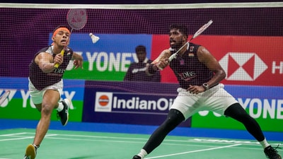 India's Chirag Shetty and Satwiksairaj Rankireddy in action (PTI) India's Chirag Shetty and Satwiksairaj Rankireddy in action (PTI)