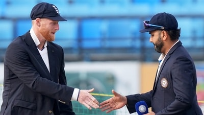 India's captain Rohit Sharma and England's captain Ben Stokes at the toss (PTI) India's captain Rohit Sharma and England's captain Ben Stokes at the toss (PTI)