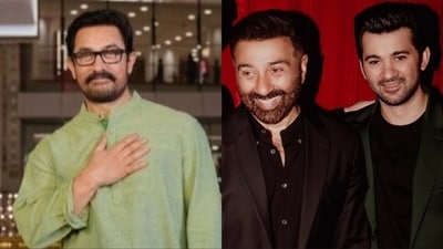 Aamir Khan spoke about Sunny Deol's son Karan Deol. Aamir Khan spoke about Sunny Deol's son Karan Deol.