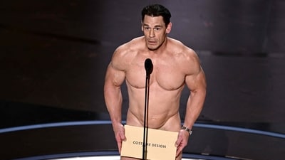 Kimmel asked the Oscars audience after remembering the infamous moment. “I said, can you imagine if a nude man ran across the stage today? Wouldn't that be crazy?” (AFP)