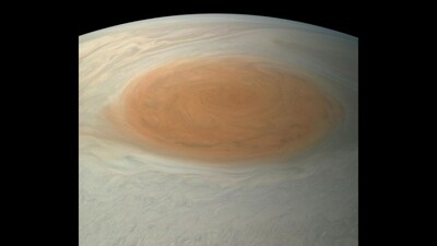 NASA shared this picture of Jupiter's Great Red Spot on Instagram. (Instagram/NASA) NASA shared this picture of Jupiter's Great Red Spot on Instagram. (Instagram/NASA)