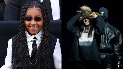 Kim Kardashian and Kanye West's daughter North West announces her debut album Elementary School Dropout (X, formerly Twitter) Kim Kardashian and Kanye West's daughter North West announces her debut album Elementary School Dropout (X, formerly Twitter)
