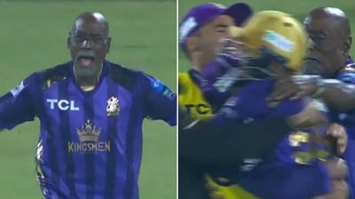 Viv Richards burst into manic celebrations. (Screengrab)