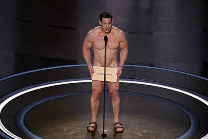 John Cena on the Oscars stage to present the award for Best Costume Design at the Dolby Theatre in Hollywood, California. (Photo by Patrick T. Fallon / AFP) John Cena on the Oscars stage to present the award for Best Costume Design at the Dolby Theatre in Hollywood, California. (Photo by Patrick T. Fallon / AFP)