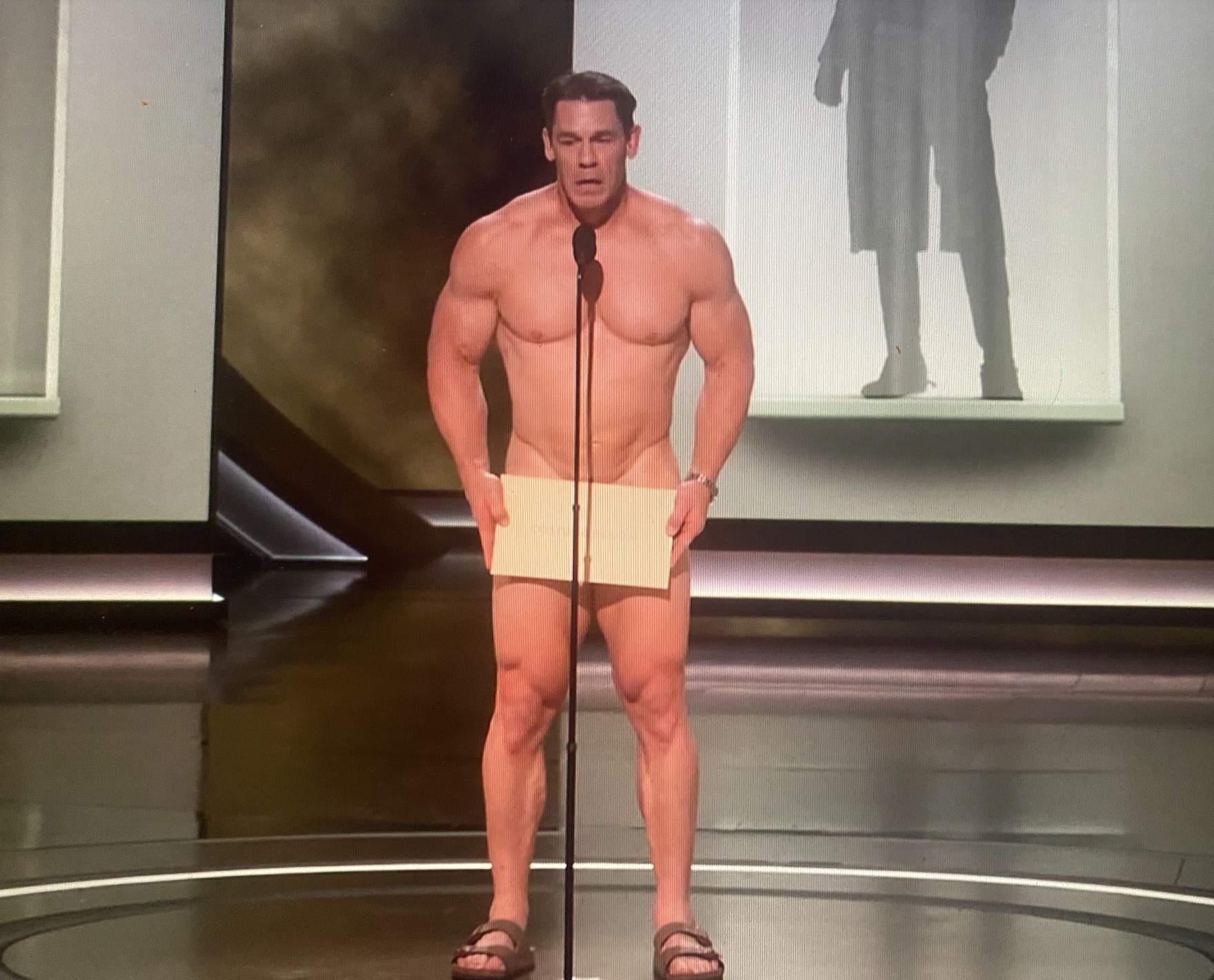 John Cena goes all out to promote Ricky Stanicky. John Cena goes all out to promote Ricky Stanicky.
