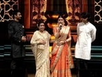 Asha Bhosle with her granddaughter Zanai Bhosle as she begins her new journey. Asha Bhosle with her granddaughter Zanai Bhosle as she begins her new journey.