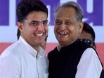 Former Rajasthan chief minister Ashok Gehlot and Congress leader Sachin Pilot (PTI Photo)