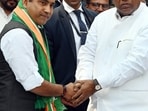 New Delhi, India - March 11, 2024: Churu MP Rahul Kaswan joined Congress in the presence of party president Mallikarjun Kharge at Kharge's residence in New Delhi, India, on Monday, March 11, 2024. (Photo by Arvind Yadav/ Hindustan Times) New Delhi, India - March 11, 2024: Churu MP Rahul Kaswan joined Congress in the presence of party president Mallikarjun Kharge at Kharge's residence in New Delhi, India, on Monday, March 11, 2024. (Photo by Arvind Yadav/ Hindustan Times)