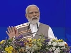 Prime Minister Narendra Modi addresses during the inauguration, dedication and foundation stone laying of various projects, in Ahmedabad, Tuesday, March 12, 2024. Prime Minister Narendra Modi addresses during the inauguration, dedication and foundation stone laying of various projects, in Ahmedabad, Tuesday, March 12, 2024.