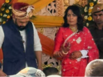 Kala Jatheri along with wife Anuradha Choudhary. Kala Jatheri along with wife Anuradha Choudhary.