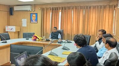 DM Manish Kumar Verma holds a meeting with officials on Tuesday. Post the food poisoning episode, the food department had collected samples from as many as 11 places, including hostels and grocery shops in Noida and Greater Noida following the incident, and sent them for testing to state laboratories in Lucknow. The results are yet to come. (HT Photo) DM Manish Kumar Verma holds a meeting with officials on Tuesday. Post the food poisoning episode, the food department had collected samples from as many as 11 places, including hostels and grocery shops in Noida and Greater Noida following the incident, and sent them for testing to state laboratories in Lucknow. The results are yet to come. (HT Photo)