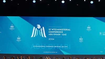 Delegates attend the 13th World Trade Organisation Ministerial Conference in Abu Dhabi of February 26, 2025. The world's trade ministers gathered in the UAE on February 26 for a high-level WTO meeting with no clear prospects for breakthroughs, amid geopolitical tensions and disagreements. (AFP) Delegates attend the 13th World Trade Organisation Ministerial Conference in Abu Dhabi of February 26, 2025. The world's trade ministers gathered in the UAE on February 26 for a high-level WTO meeting with no clear prospects for breakthroughs, amid geopolitical tensions and disagreements. (AFP)